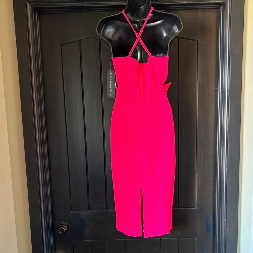 RACHEL Rachel Roy Vibrant Pink Midi Dress - Picture 8 of 11